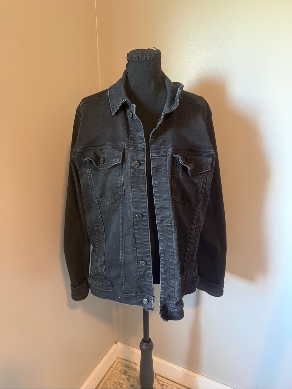 Hollister Black Denim Trucker Jacket
